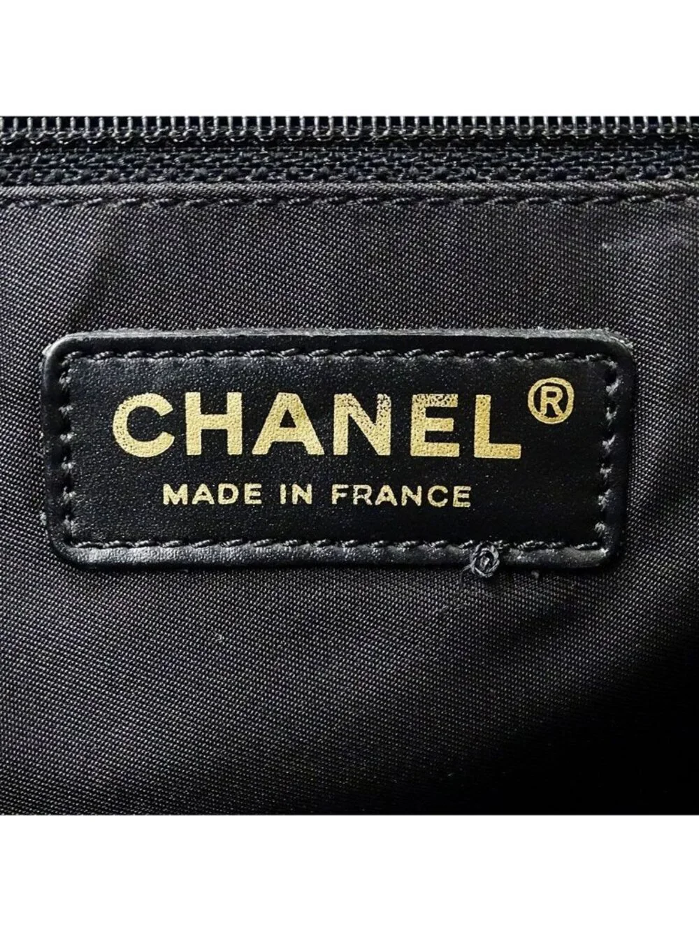 Chanel Tote Nylon New Travel MM Black Gold Hand Everyday Use Logo
